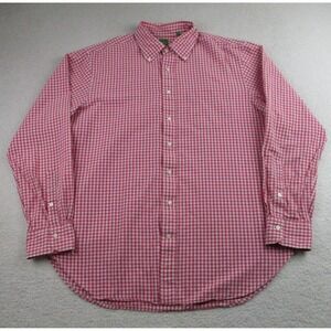 Sid Mashburn Shirt Mens‎ XL Pink White Gingham Check Button Down Made USA Casual